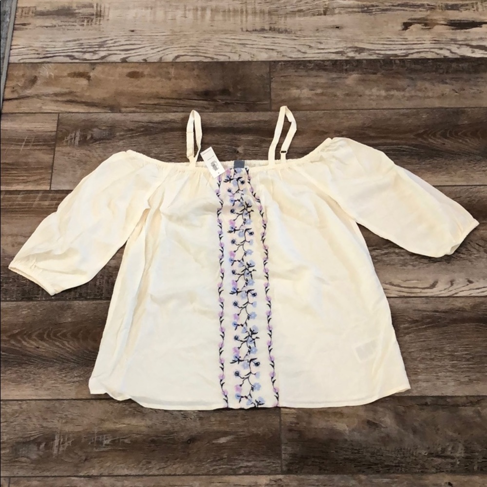 New OLD NAVY Peasant Top Embroidery Sz XL